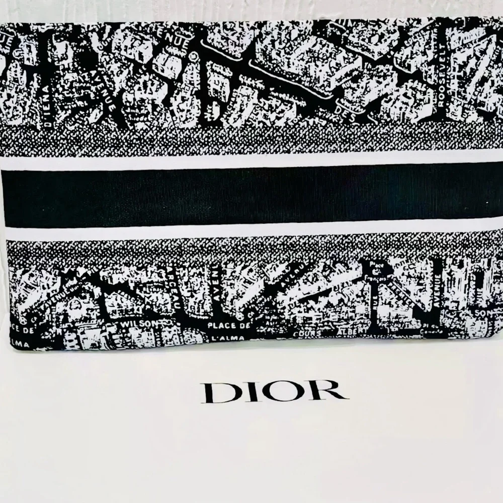 Christian Dior De Paris Map Limited Edition Pouch Makeup Bag NIB